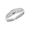 Diamond Channel-Set White Gold Men's Wedding Ring