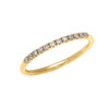 Diamond Stackable Yellow Gold Wedding Band