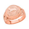 Rose Gold Aries Zodiac Sign Nugget Ring