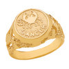 Yellow Gold Cancer Zodiac Sign Nugget Ring