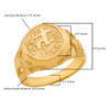 Yellow Gold Sagittarius Zodiac Sign Nugget Ring