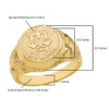 Yellow Gold Libra Zodiac Sign Nugget Ring