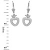 Sterling Silver Apple Heart Earrings