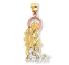 Tri Color Gold Religious St. Joseph Pendant1