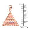 Rose Gold Egyptian Pyramid Triangle Pendant Necklace