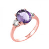 Rose Gold (LCA) Alexandrite and White Topaz Ring