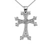 Eternity Armenian Cross "Khachkar" Sterling Silver Pendant Necklace (Small)