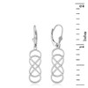 14K White Gold Double Infinity Earring Set