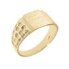 Yellow Gold Engravable Men's Signet Ring