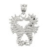 Sterling Silver Seahorse Charm  Pendant