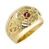 Men's Solid Gold Celtic Birthstone Ring