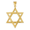 Gold Star of David Pendant 1.7 Inches