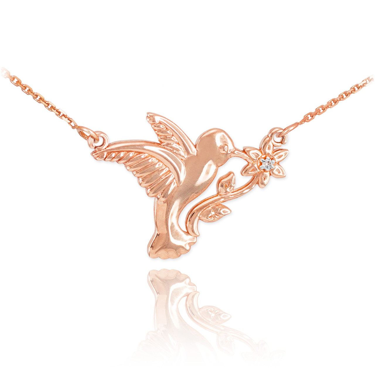 14kt Yellow Gold Hummingbird In Round Frame Pendant Charm Necklace Bird  Fine Jewelry Ideal Gifts For Women Gift Set From Heart - Walmart.com