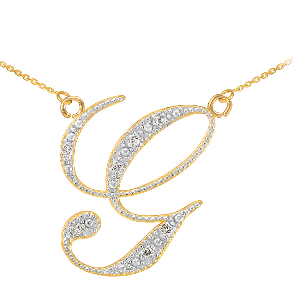 14k Gold Letter Script \