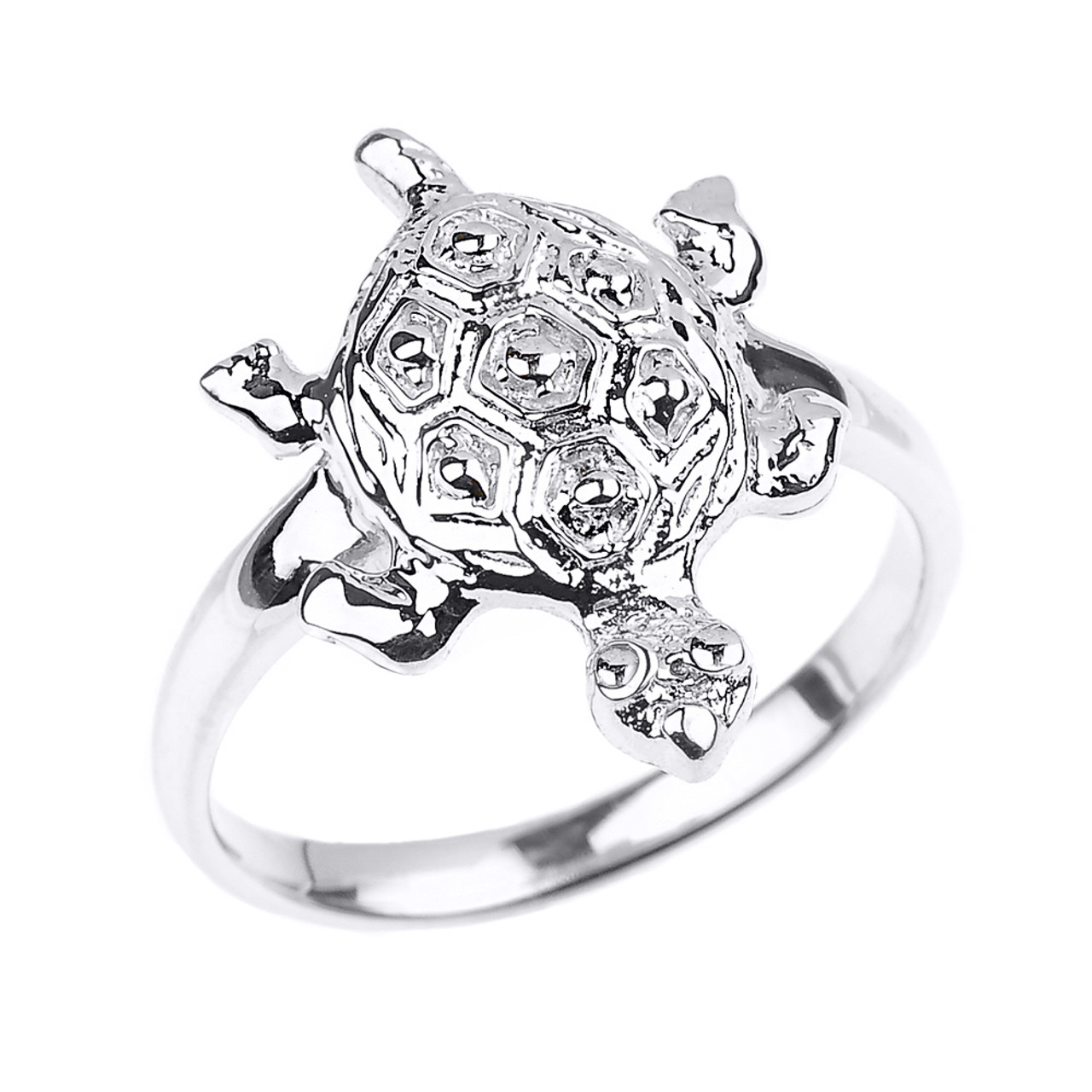 Cubic Zirconia and Vermeil Turtle Ring – Rubini Inc.