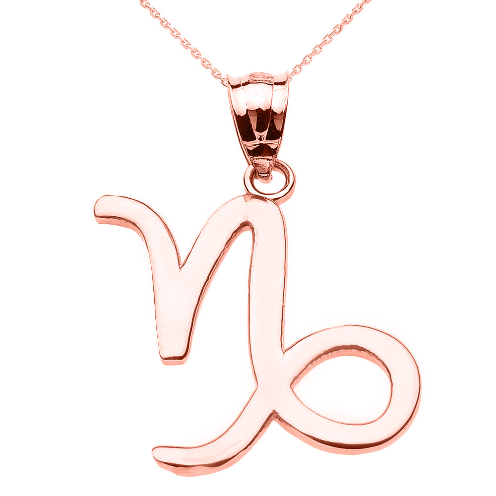 Rose Gold Capricorn January Zodiac Sign 