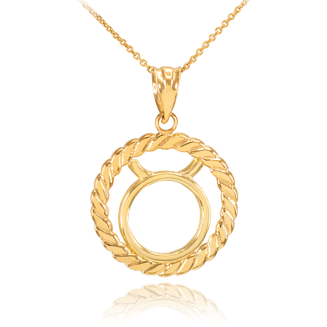 Royal Chain 14K Gold Taurus Necklace C16204-18 | W.P. Shelton Jewelers |  Ocean Springs, MS