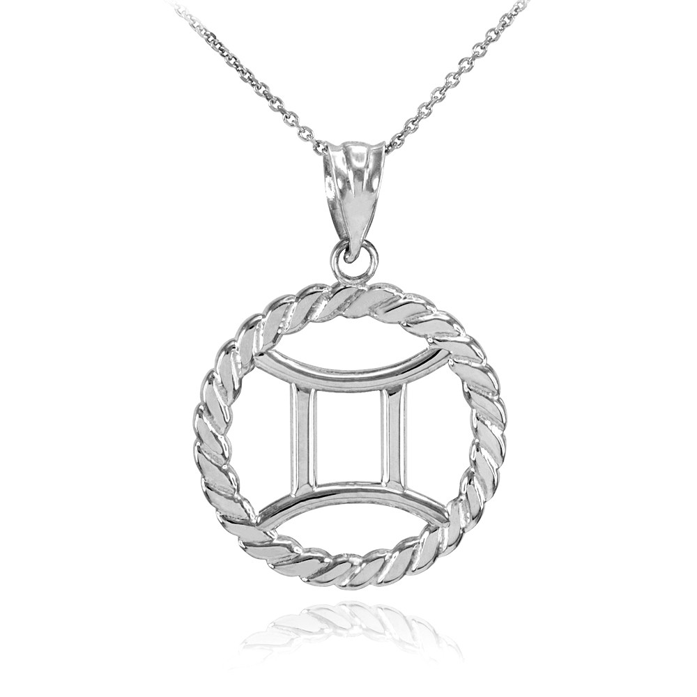 925 Sterling Silver Gemini Zodiac Sign 
