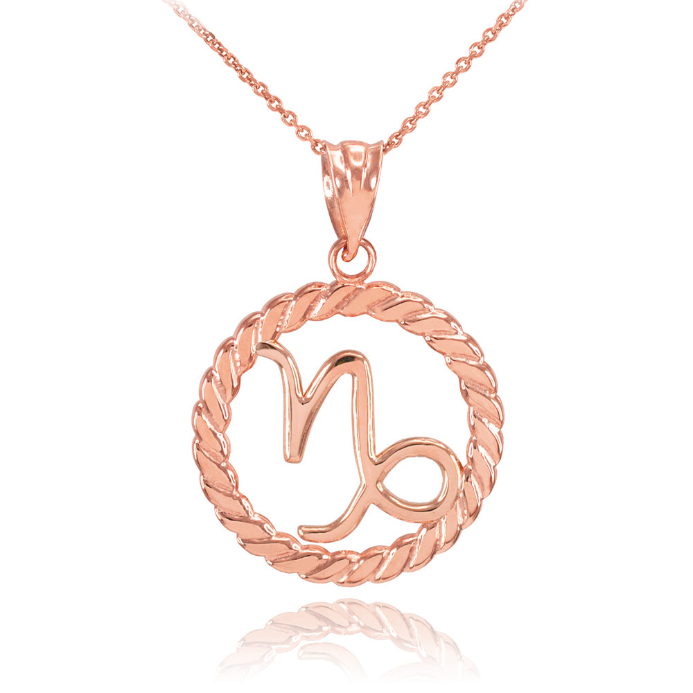 Rose Gold Capricorns Zodiac Sign in 