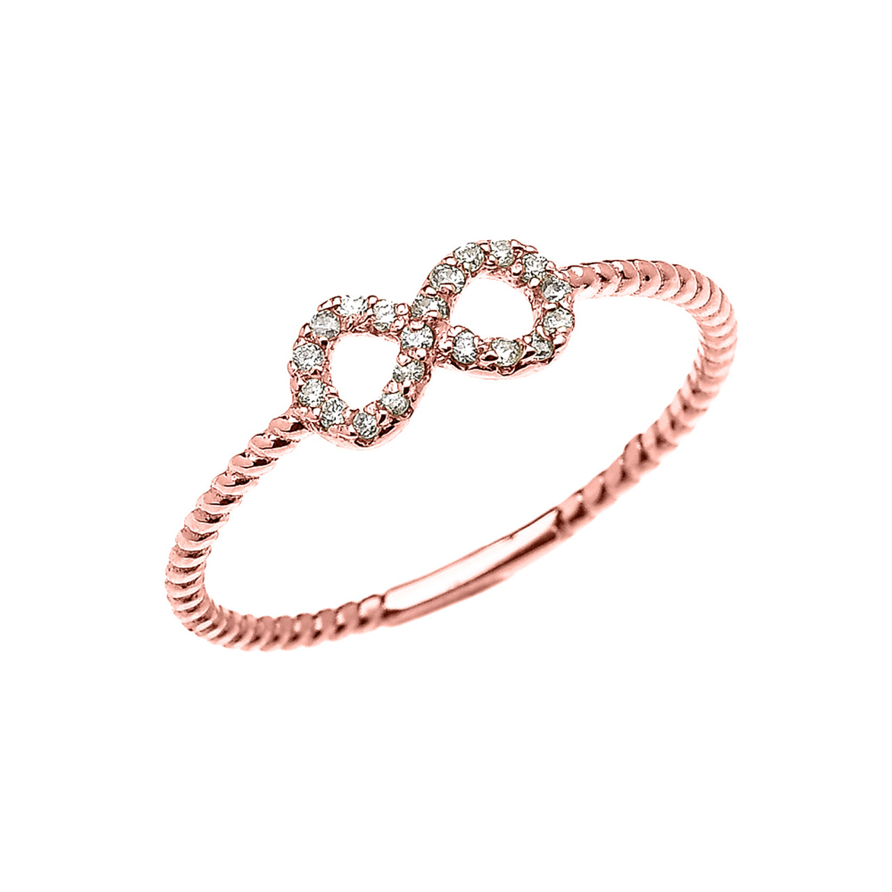 14K Infinity Sign Mini Stackable Ring – KEILA