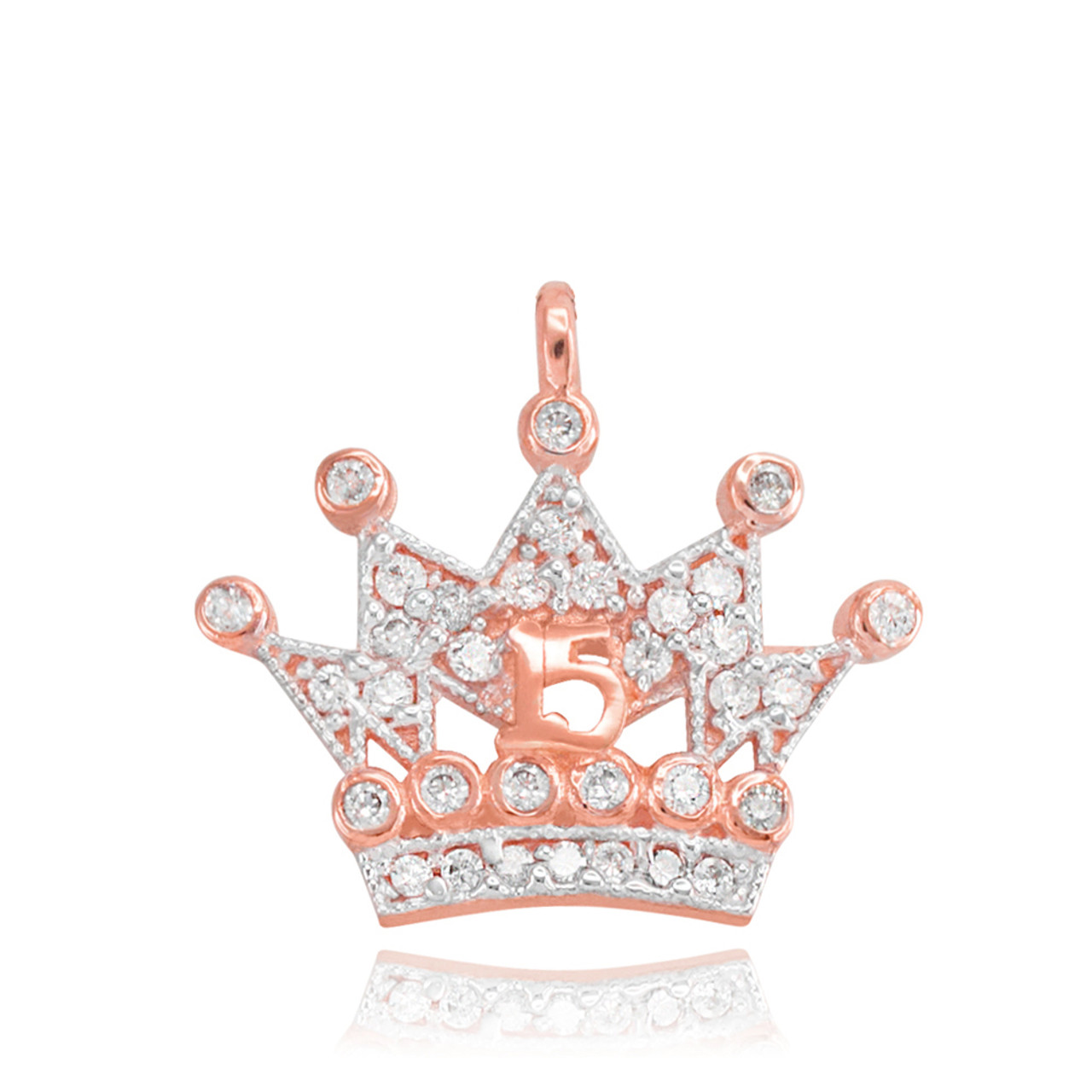 Crown Necklace Charm Silver - Love Story