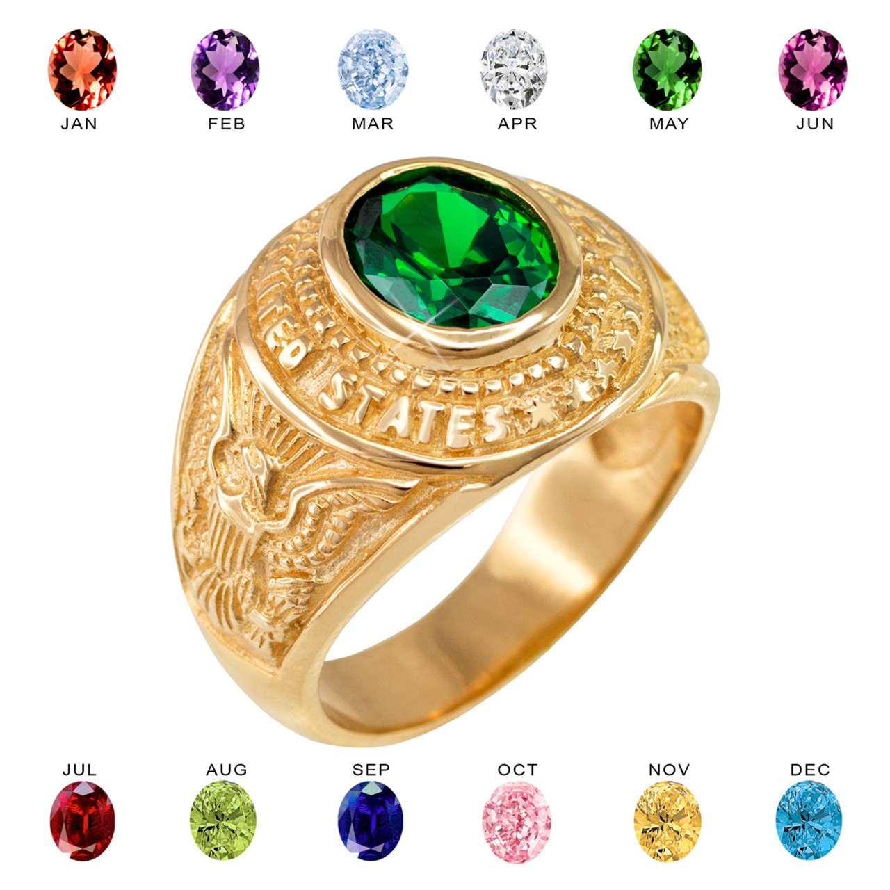 Aphrodite Gold Stacking Birthstone Ring | Mothers Birthstone Ring