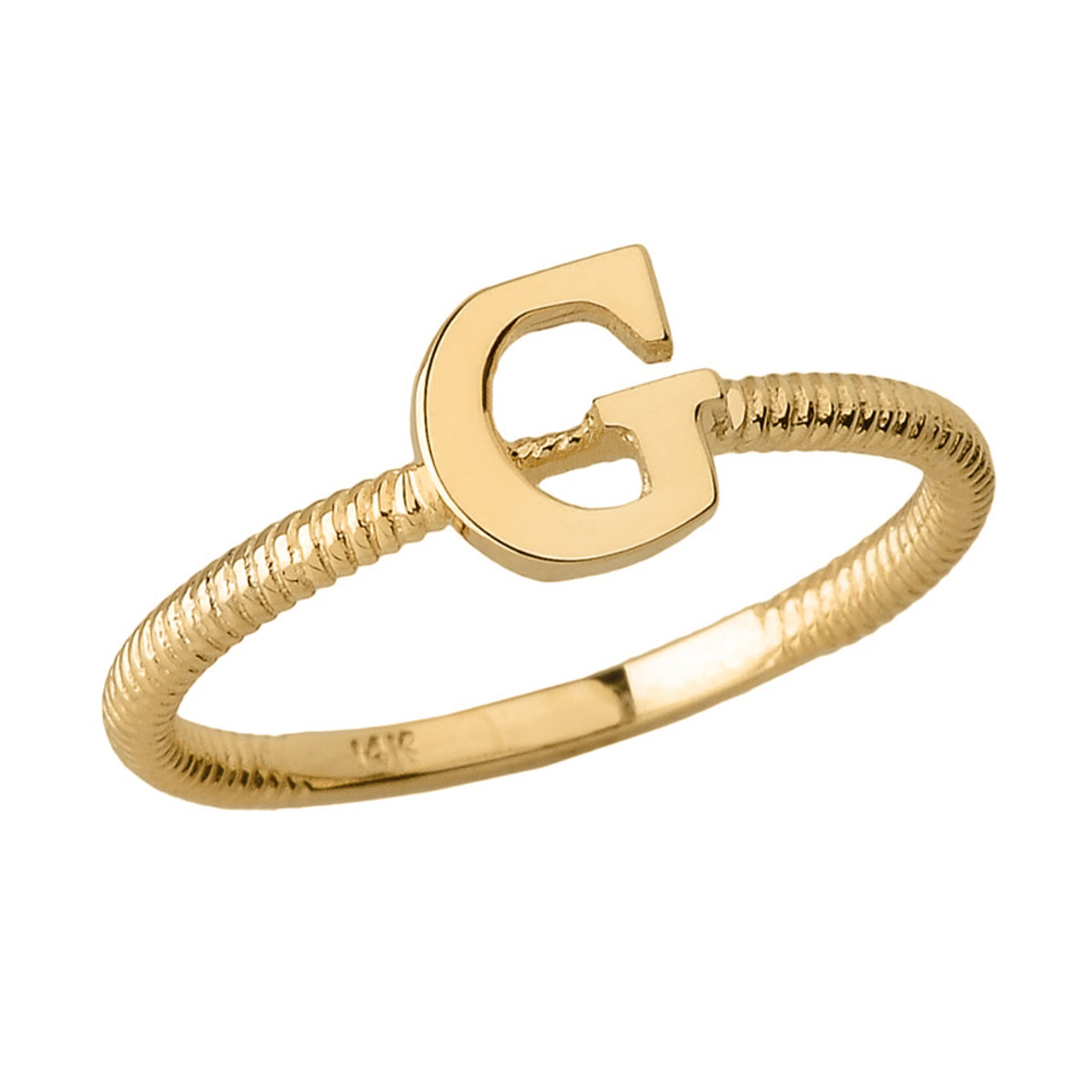 Initial A z 26 Tiny Letters Rings Women Stainless Steel - Temu