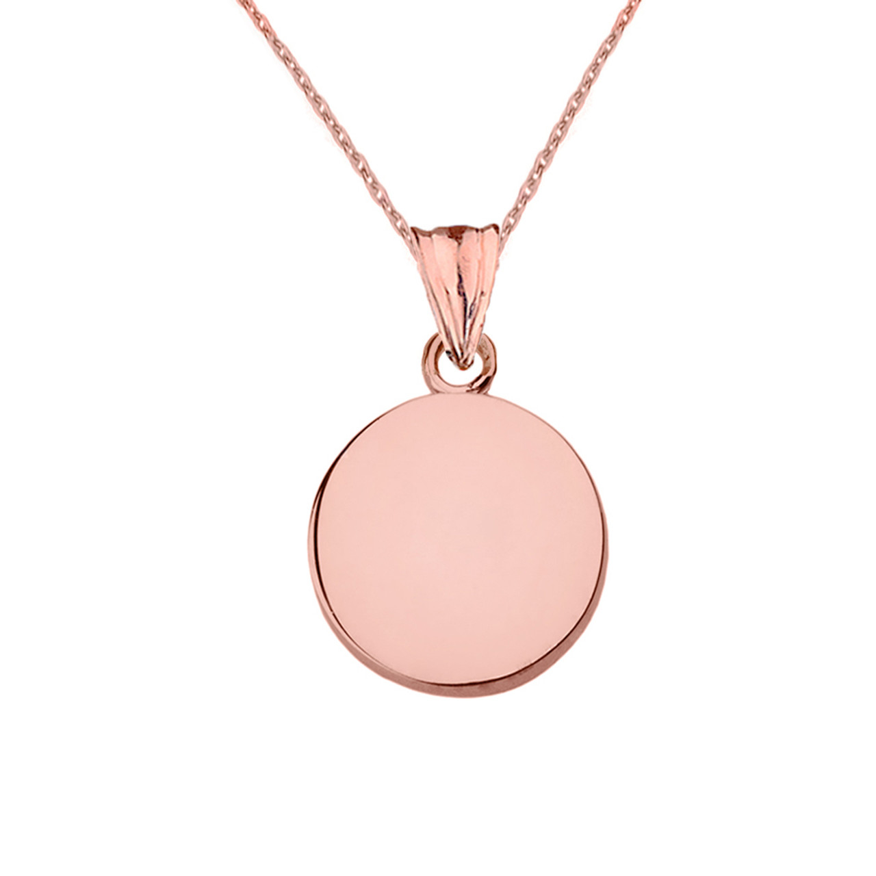 Solid rose gold pendant clearance