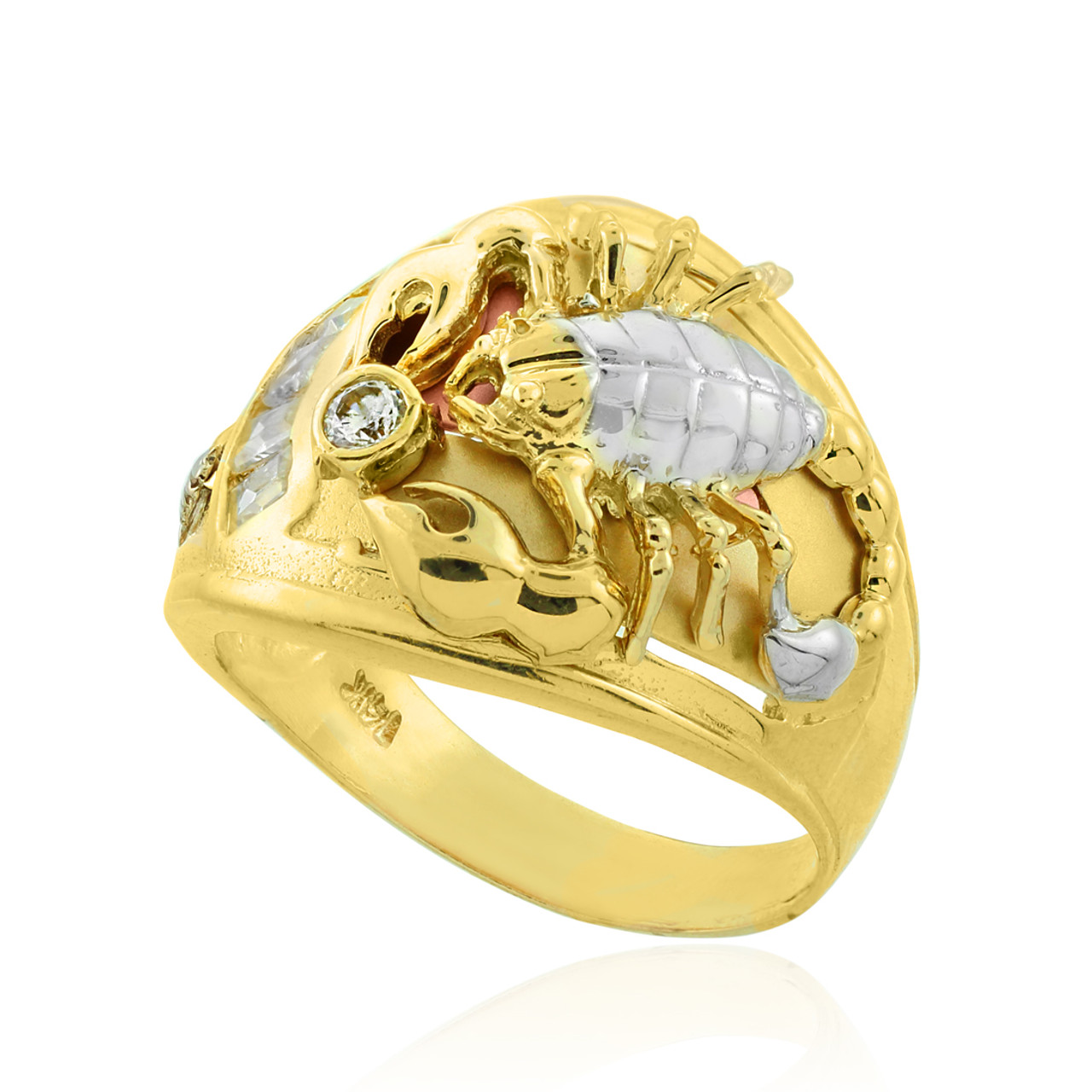 Mens gold scorpion on sale ring