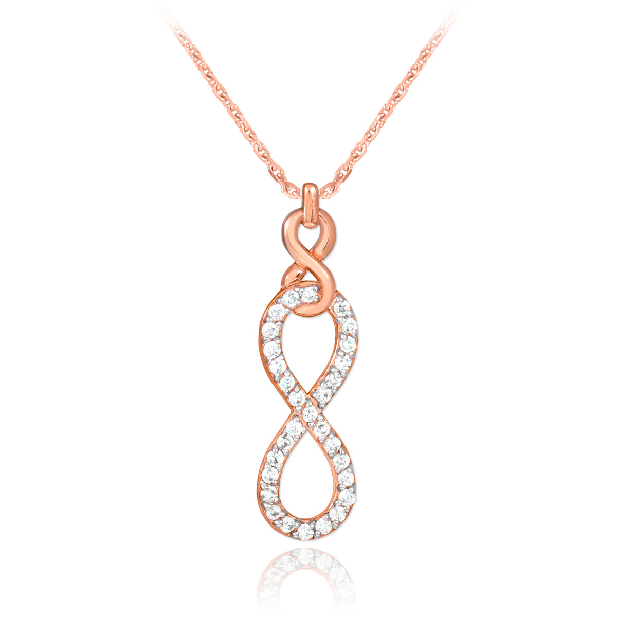 14k Gold Infinity Necklace 