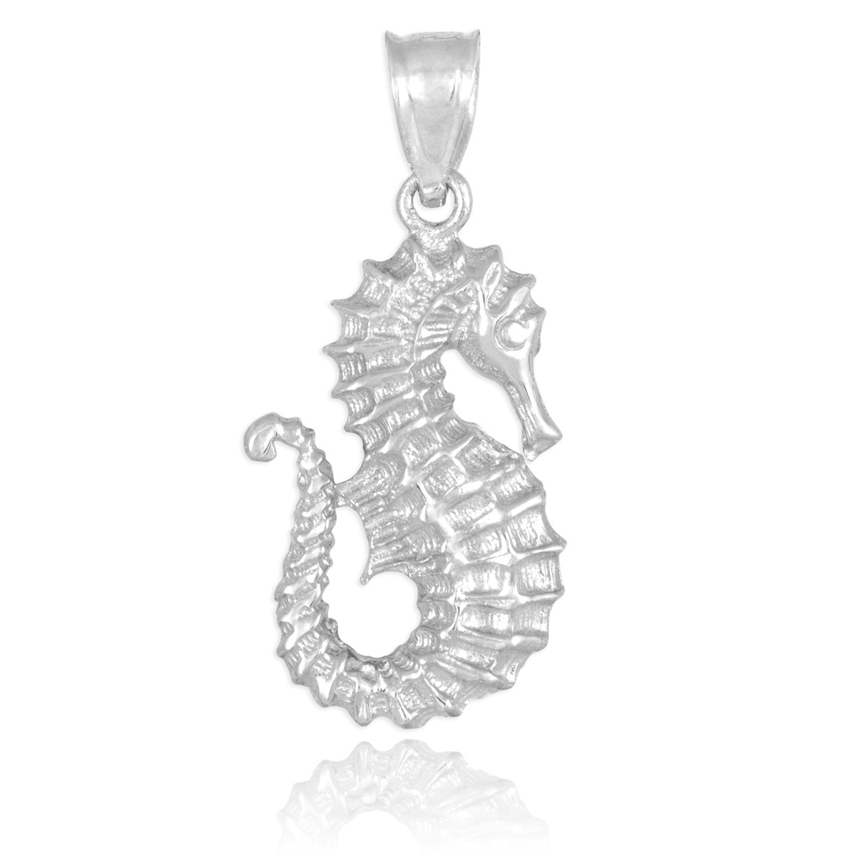 White Gold Seahorse Pendant