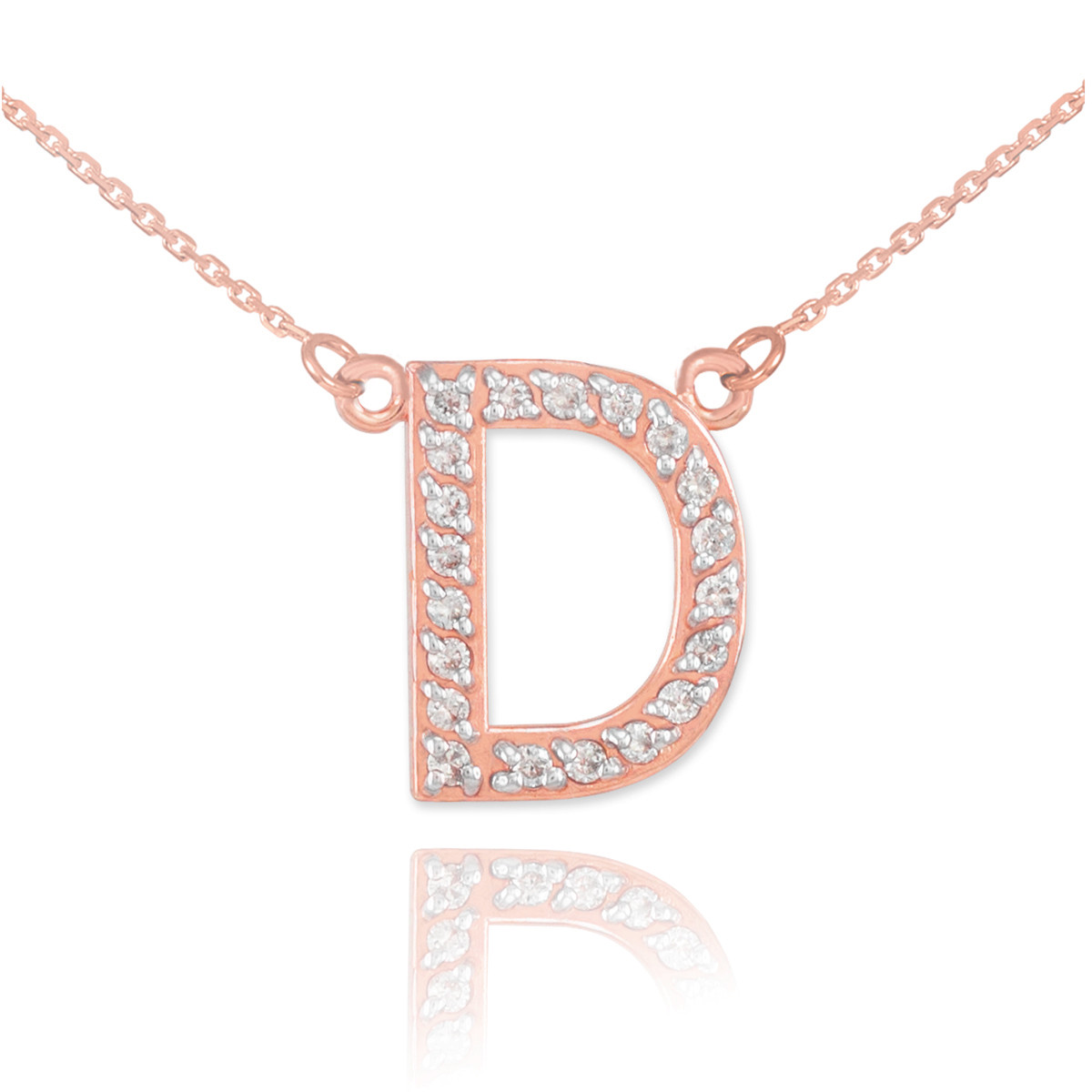 14K Rose Gold Letter \