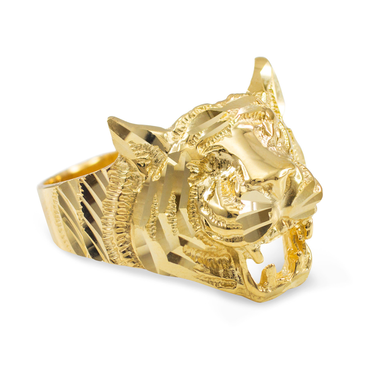 Gold ring sales tiger design