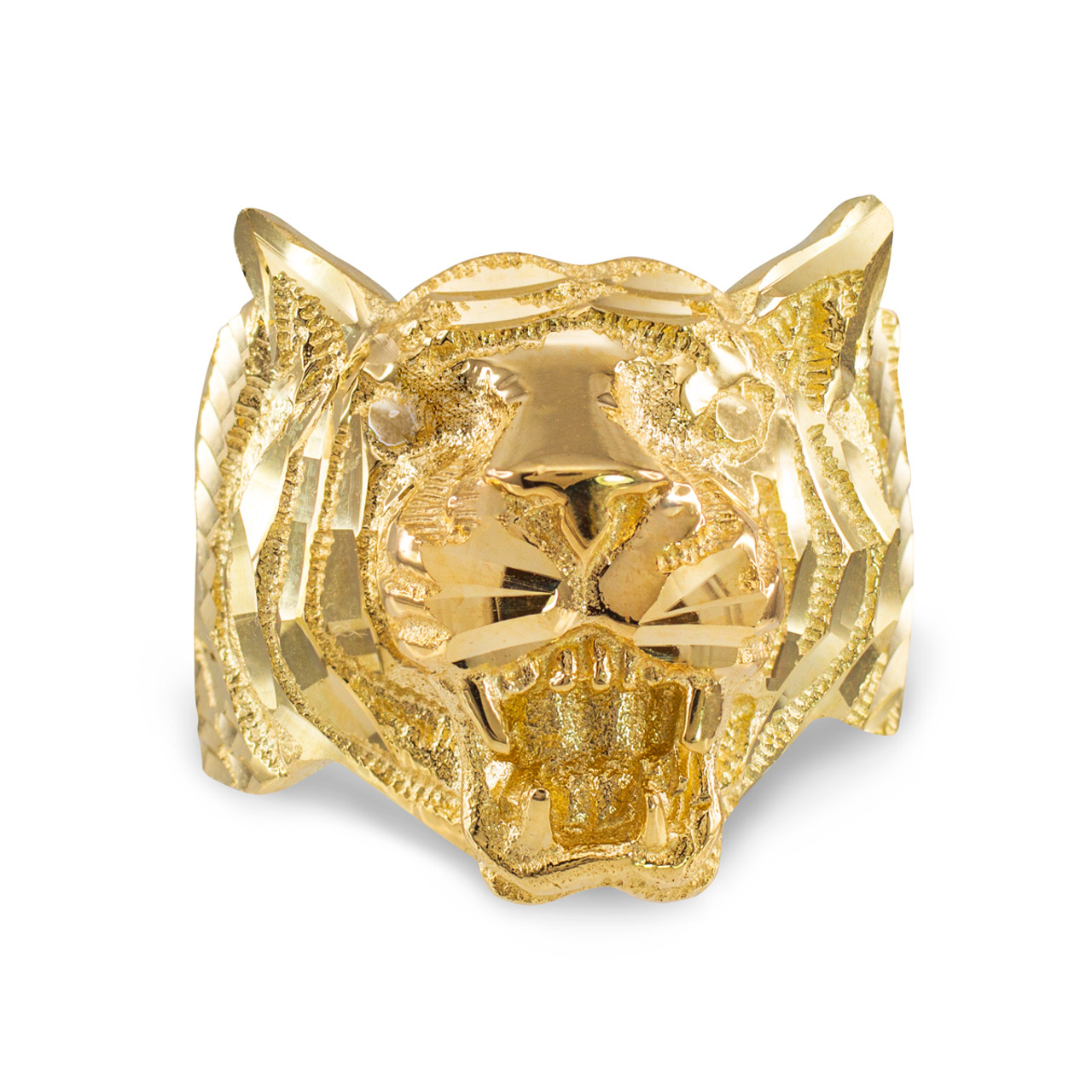 Buy Tiger Design Heavy Solid Gold Ring and Emerald Natural Stones,  Beautiful Gold Ring, Columbian Emerald, Solid Gold Cat Zodiac Ring Online  in India - Etsy