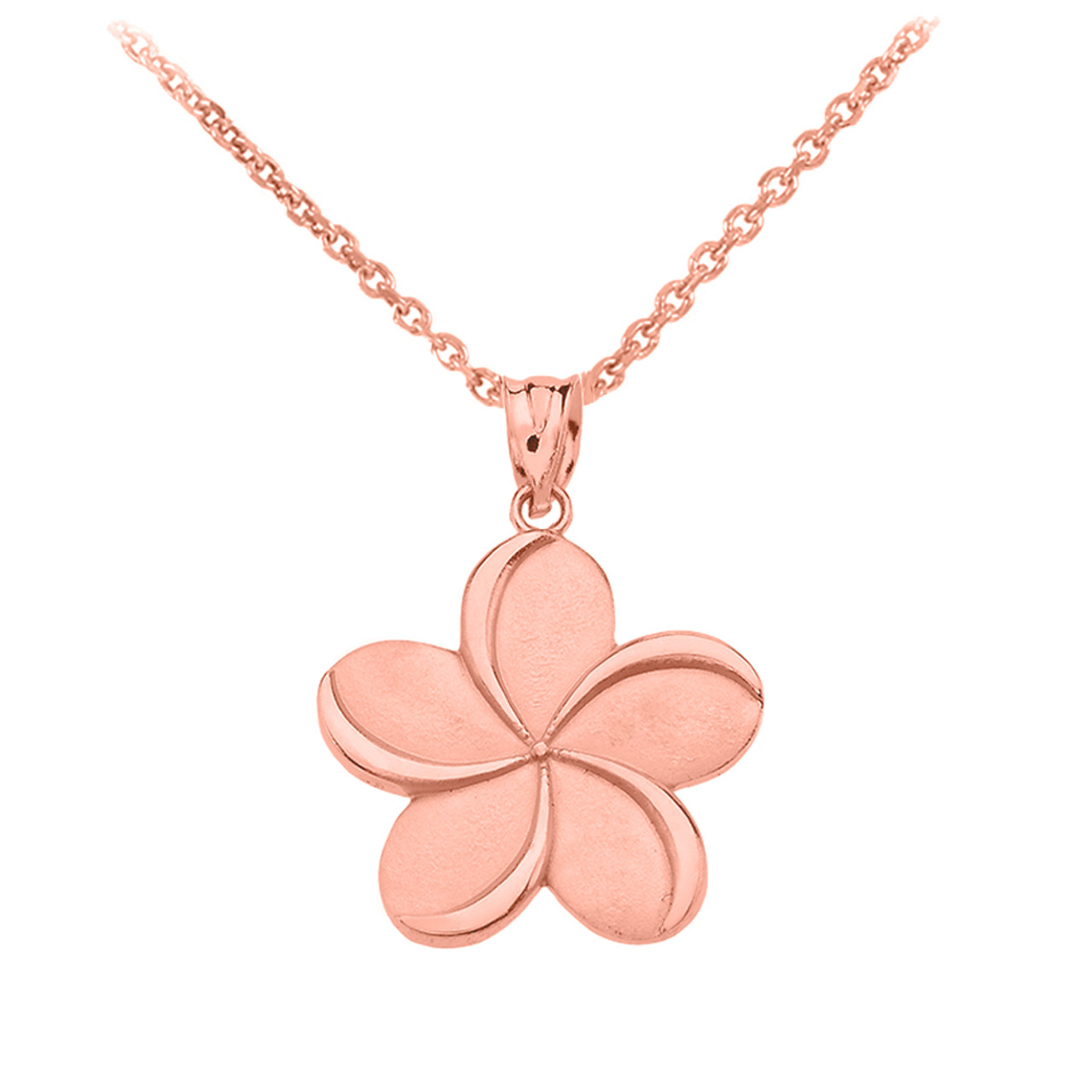 Plumeria Flower Necklace 14k Gold | Esquivel and Fees | Handmade Charm and  Jewelry Designs