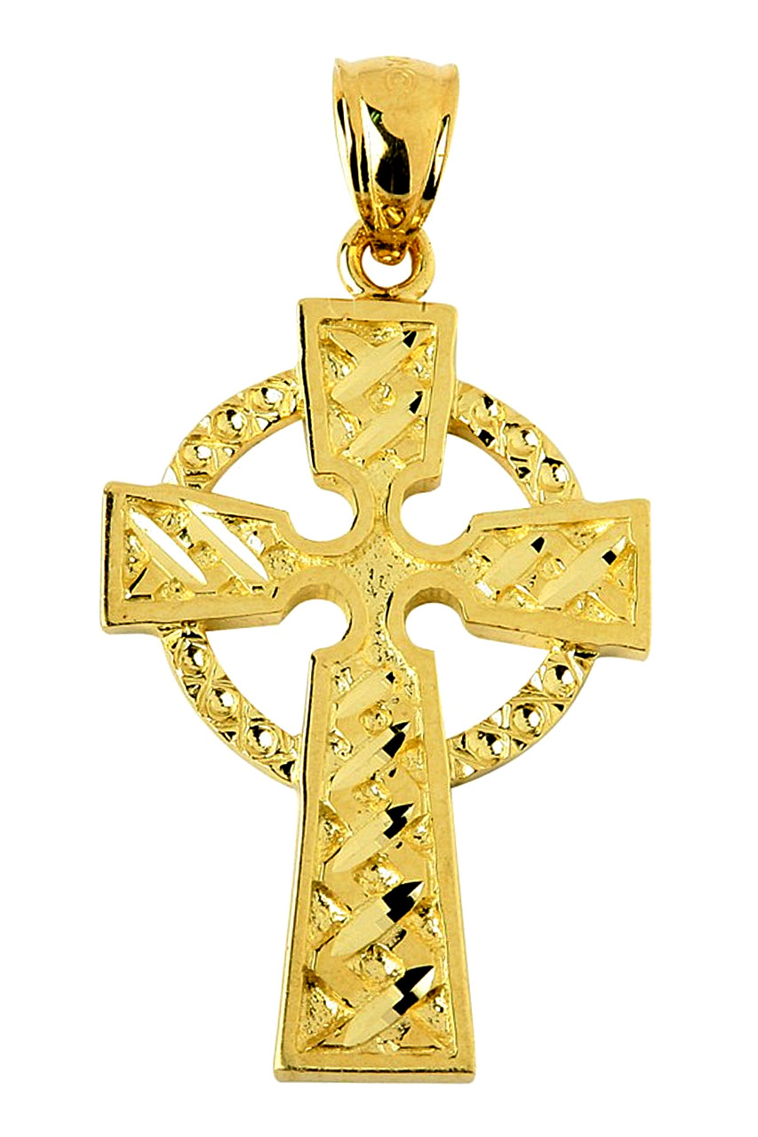 Yellow Gold Celtic Cross Pendant