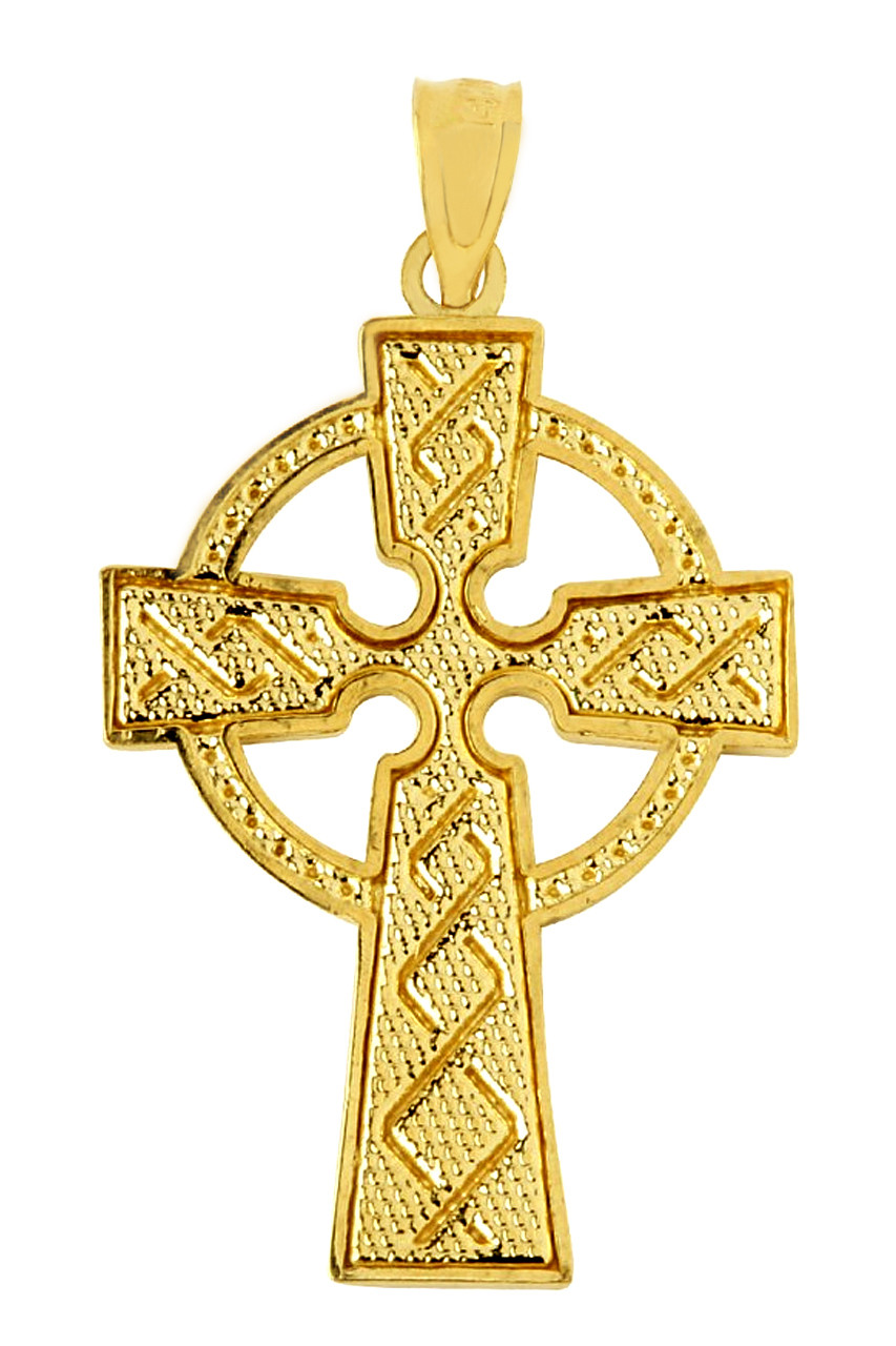 14K Gold Celtic Cross Pendant | Blarney
