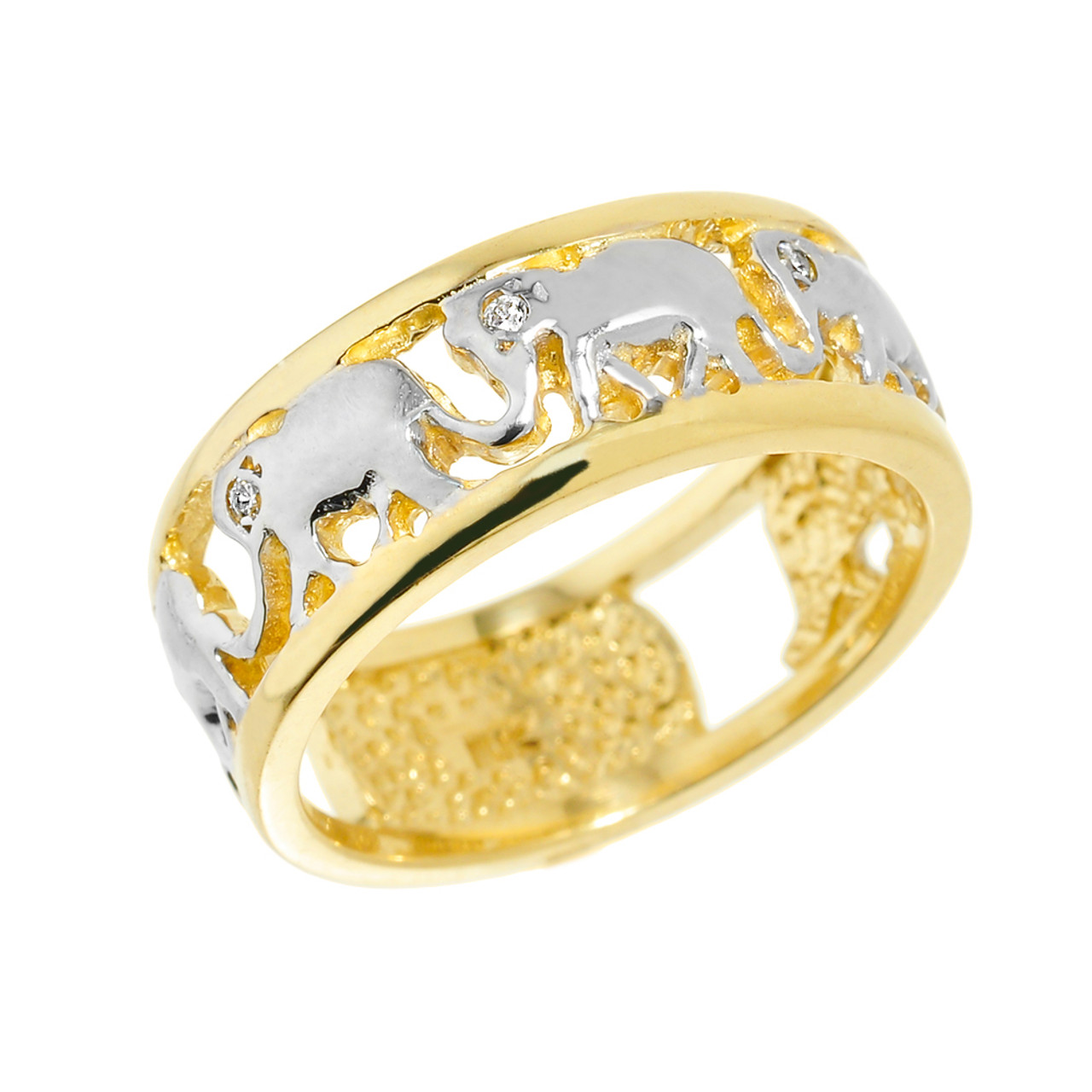 Vintage Signed Beta Elephant Trunk Up Ring Womens Size 7.5 Gold Tone Metal  8712 | eBay