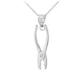 Sterling Silver Pliers Pendant Necklace