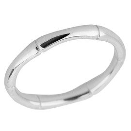 Solid White Gold 3 MM Bamboo Band