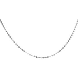 Sterling Silver 34 Inch Italian Round Bead Link Chain 2.2 mm