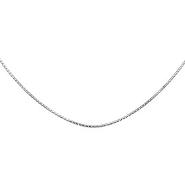 Sterling Silver Italian Round Box Link Chain 1.2 mm