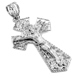 Sterling Silver Crucifix Extra Large Pendant