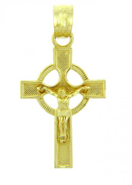 Yellow Gold Crucifix Pendant - The Infinity Crucifix