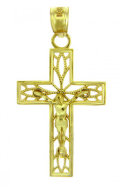Yellow Gold Crucifix Pendant - The Trust Crucifix