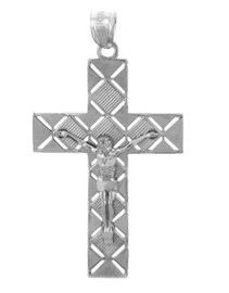 White Gold Crucifix Pendant - The Power Crucifix