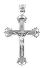 White Gold Crucifix Pendant - The Passion Crucifix