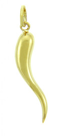 14K Gold Cornu Charm Pendant