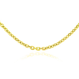 Gold Chains: Rolo Cable Yellow Gold Chain 1.38mm