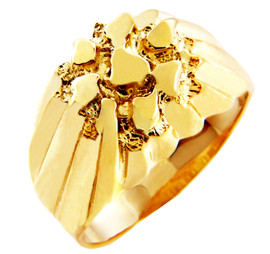 Solid Gold King Nugget Ring